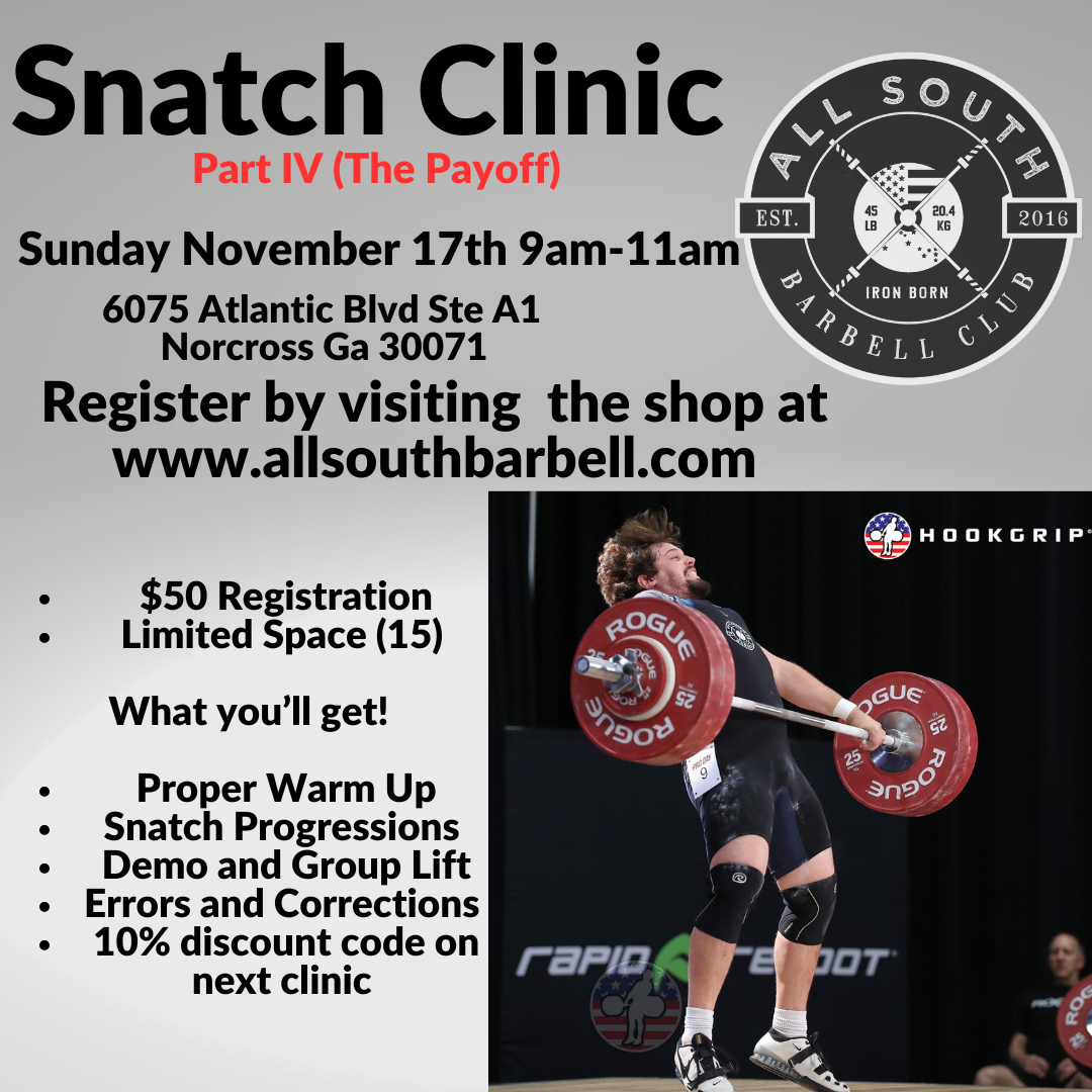 Snatch Clinic - Sunday November 17th 2024 (9am)