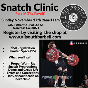 Snatch Clinic - Sunday November 17th 2024 (9am)